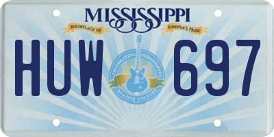 MS license plate HUW697