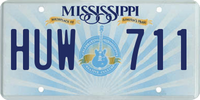 MS license plate HUW711