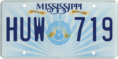 MS license plate HUW719