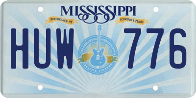 MS license plate HUW776