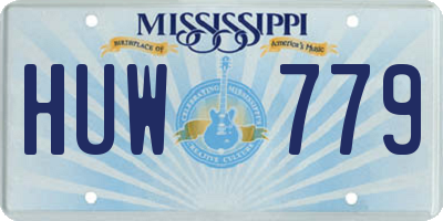 MS license plate HUW779