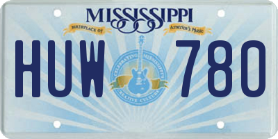 MS license plate HUW780