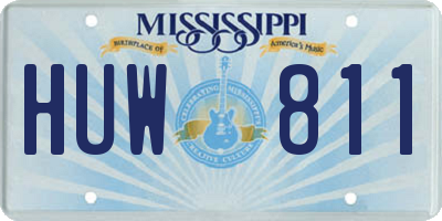 MS license plate HUW811