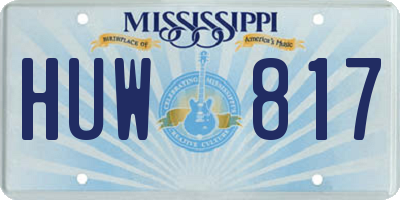MS license plate HUW817