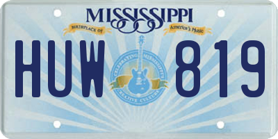 MS license plate HUW819