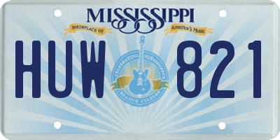 MS license plate HUW821