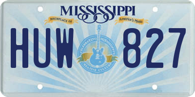 MS license plate HUW827