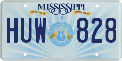 MS license plate HUW828