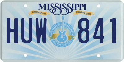 MS license plate HUW841