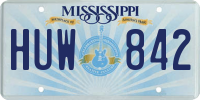MS license plate HUW842