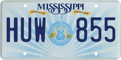 MS license plate HUW855