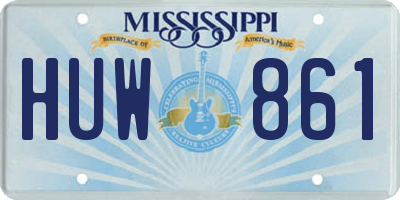 MS license plate HUW861