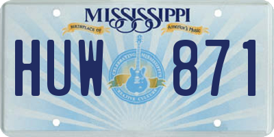 MS license plate HUW871