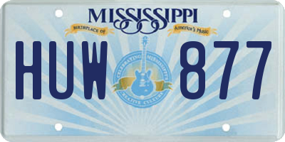 MS license plate HUW877