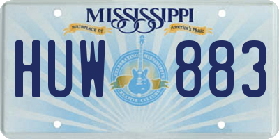 MS license plate HUW883