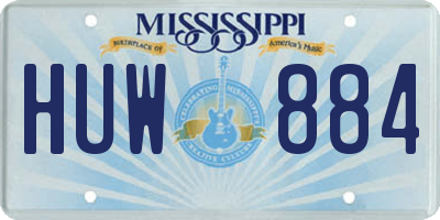 MS license plate HUW884