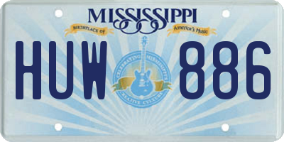 MS license plate HUW886