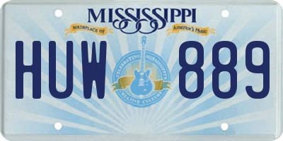 MS license plate HUW889