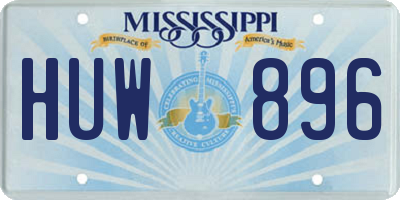 MS license plate HUW896
