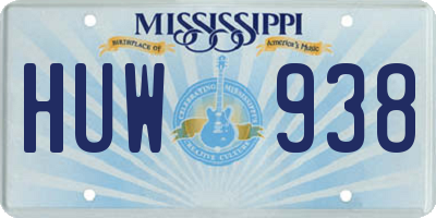 MS license plate HUW938