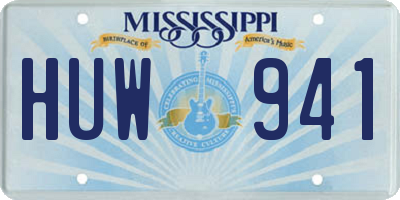 MS license plate HUW941
