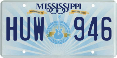 MS license plate HUW946