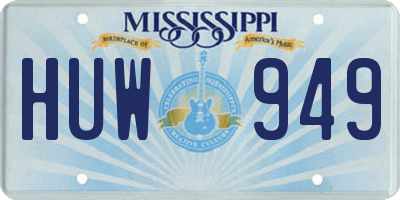 MS license plate HUW949