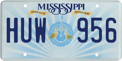 MS license plate HUW956
