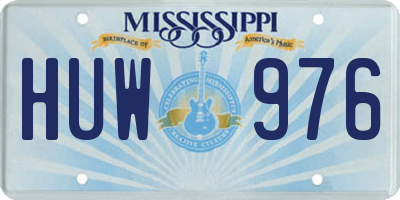 MS license plate HUW976