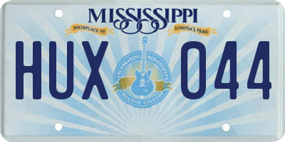 MS license plate HUX044