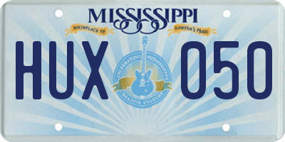 MS license plate HUX050