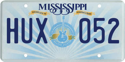 MS license plate HUX052