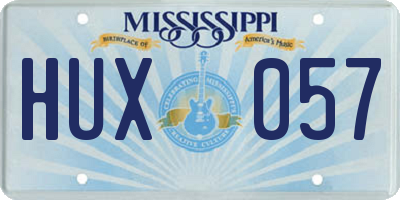 MS license plate HUX057