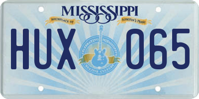 MS license plate HUX065