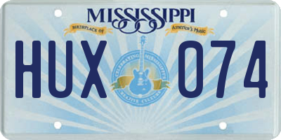 MS license plate HUX074