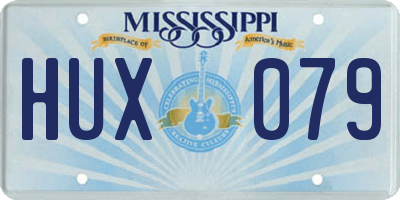 MS license plate HUX079