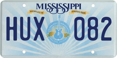 MS license plate HUX082