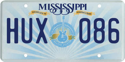 MS license plate HUX086