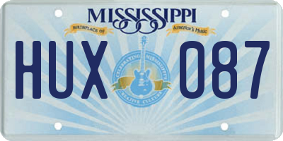 MS license plate HUX087