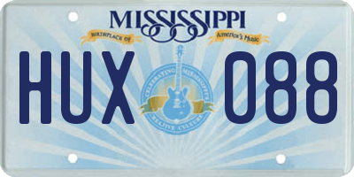 MS license plate HUX088
