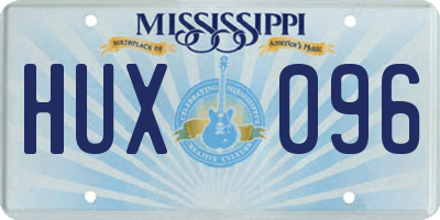 MS license plate HUX096