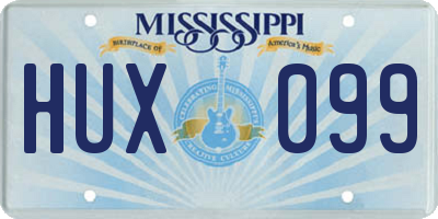 MS license plate HUX099