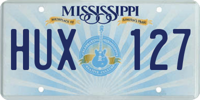 MS license plate HUX127