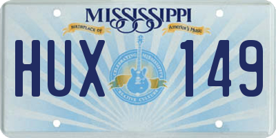 MS license plate HUX149