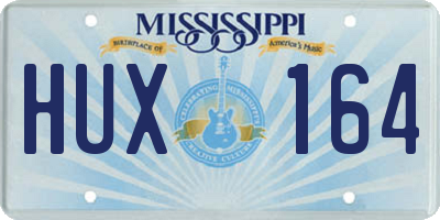 MS license plate HUX164