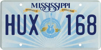 MS license plate HUX168