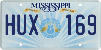 MS license plate HUX169