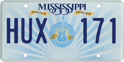 MS license plate HUX171