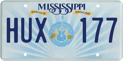 MS license plate HUX177
