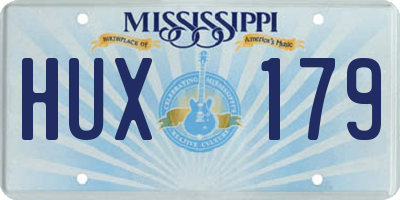 MS license plate HUX179